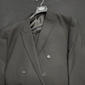 Stafford Black Double-Breasted Suit Jacket